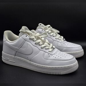 Nike Air Force 1 Low Triple White Sneakers - Men's Size 10.5